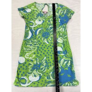 Lilly Pulitzer Daniella TShirt Dress Roar of the Jungle Limeade Small Green Blue